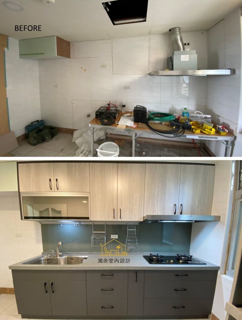 桃園老屋翻新廚房設計系統廚具與收納整合